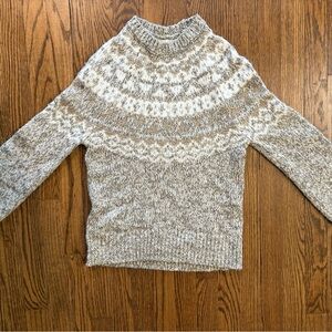 Loft fair isle sweater - Cream and Gray